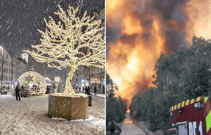 Noël blanc en Europe, incendie au Chili... l'actualité météo dans le monde